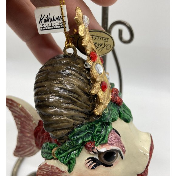 Katherine's Collection red fish lips ornament Christmas tree gold crown glitter - Picture 8 of 13